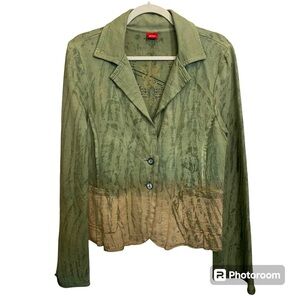 Glima Vintage Button Blazer Style Jacket Sweater Ombre